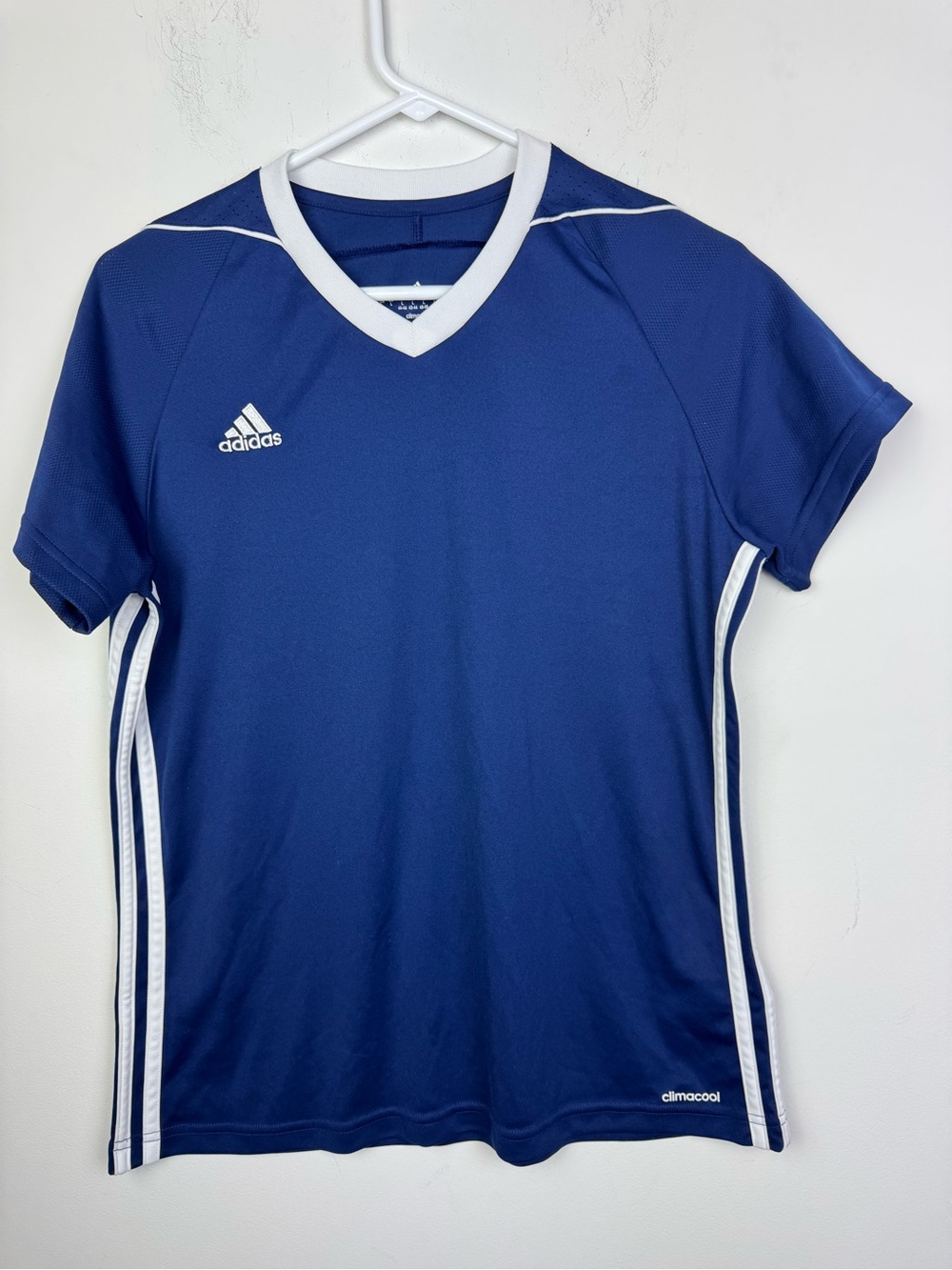 Adidas Blue Short Sleeve Climacool Shirt Size Large